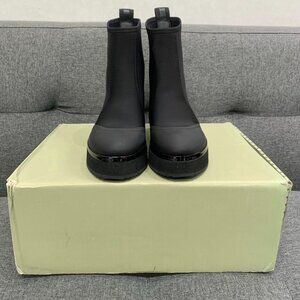 Max&Co Womens Black Mid-Cylinder Thick-Soled Boots Size 36 New With Box
